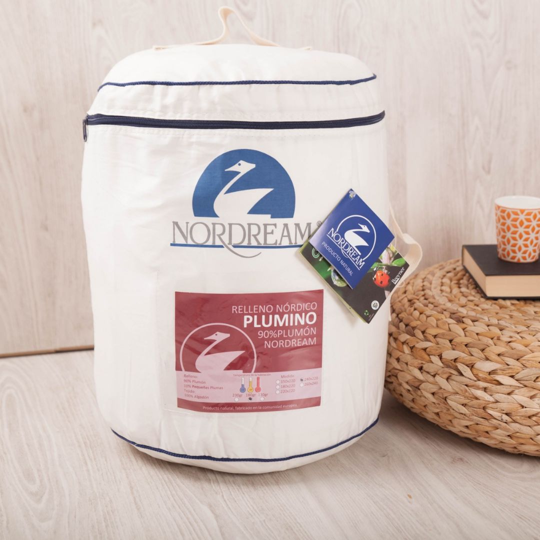 EDREDÓN NÓRDICO 90% Plumón y 10% Pluma y Tejido de Algodón Plumino