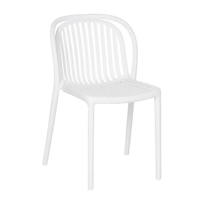 Silla de Jardín apilable Contract en color blanco, Pack 2 unidades