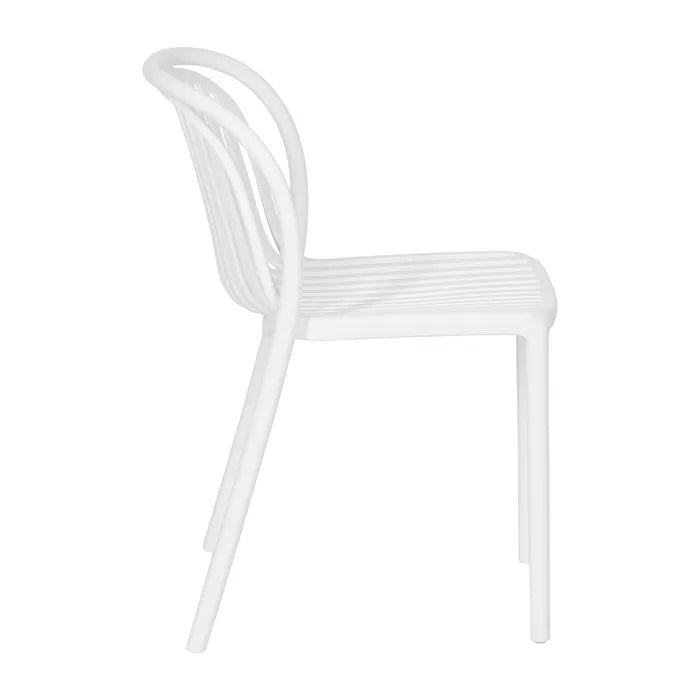 Silla de Jardín apilable Contract en color blanco, Pack 2 unidades