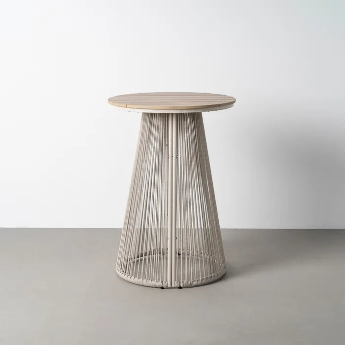 Mesa Alta de Exterior de Polywood y Rattán 70x70x100cm