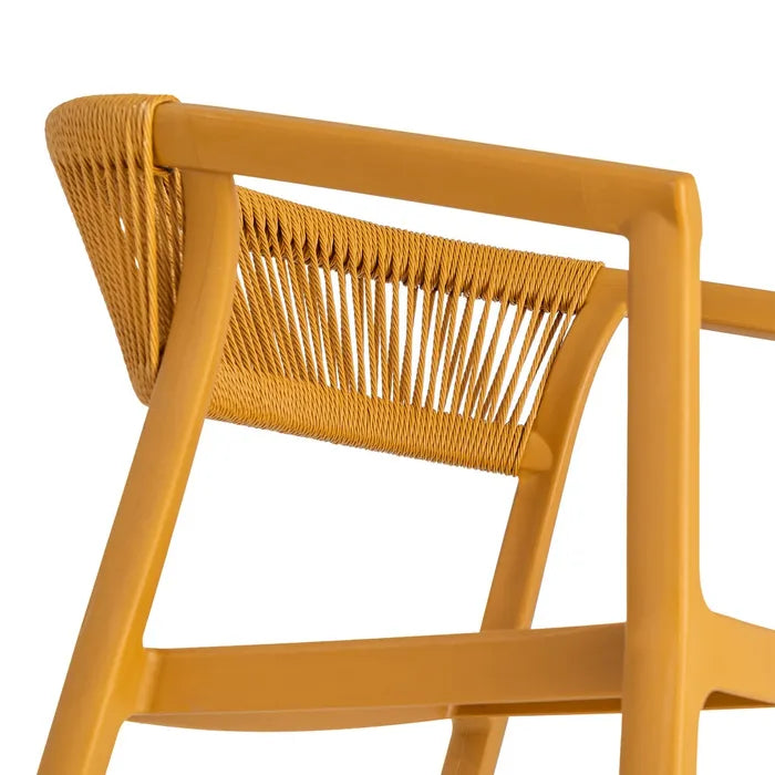 Silla de Jardín apilable en color Mostaza, Pack 2u