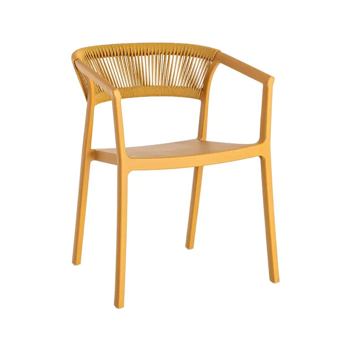 Silla de Jardín apilable en color Mostaza, Pack 2u