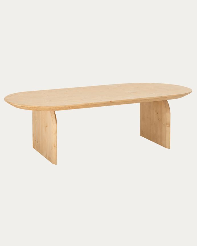 MESA DE CENTRO DE MADERA MACIZA CON SOBRE BISELADO 100/120CM EN VARIOS COLORES