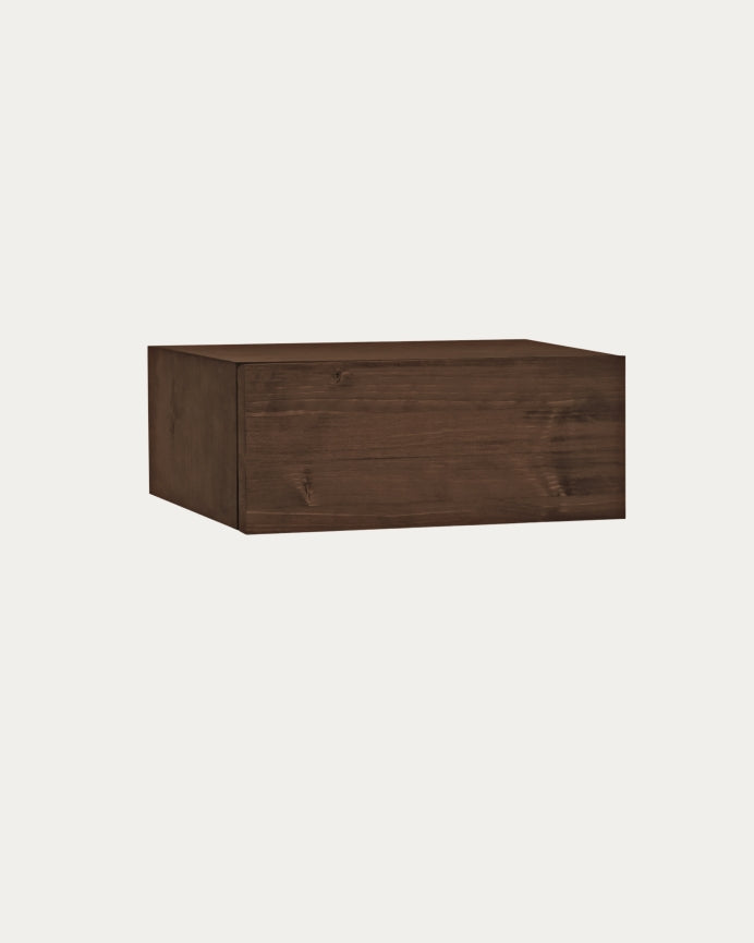 Mesita de noche s'Agaro de madera natural en varios colores