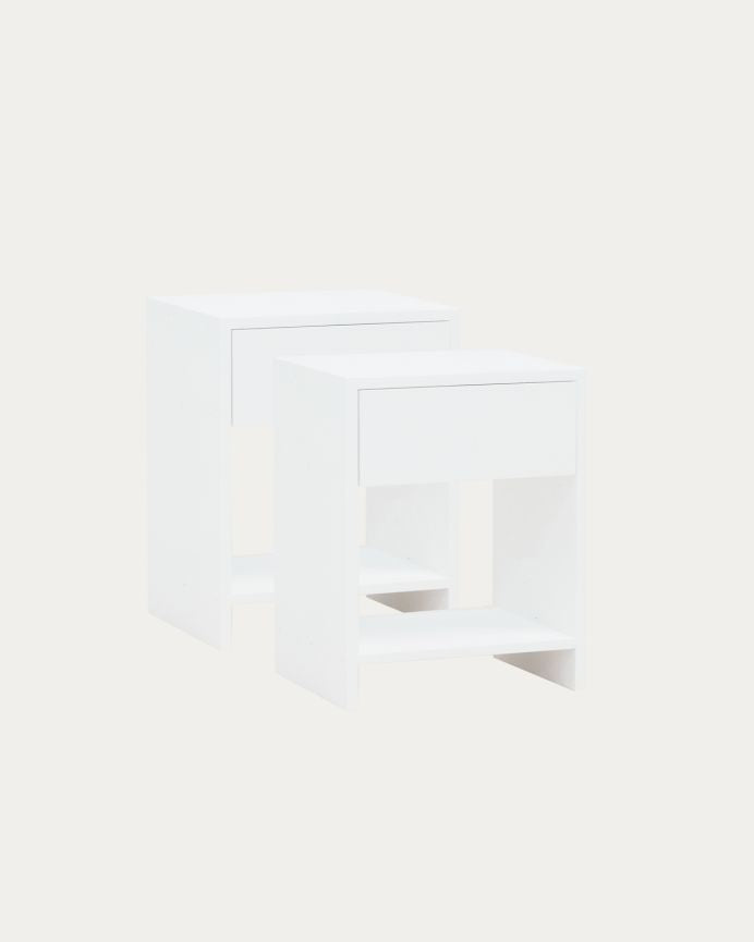 Pack de 2 Mesitas de Noche de Madera Natural Roses en Varios Colores y Medidas