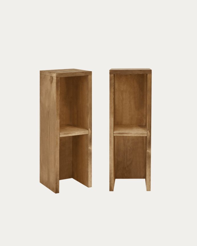 Pack de 2 Mesits de Noche de Madera Natural en varios colores 60x20cm Cadaqués