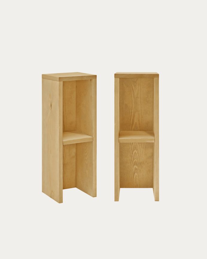 Pack de 2 Mesits de Noche de Madera Natural en varios colores 60x20cm Cadaqués