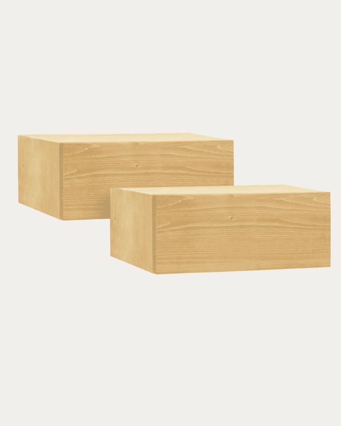 Pack de 2 Mesitas de noche de madera natural en varios colores s'Agaro