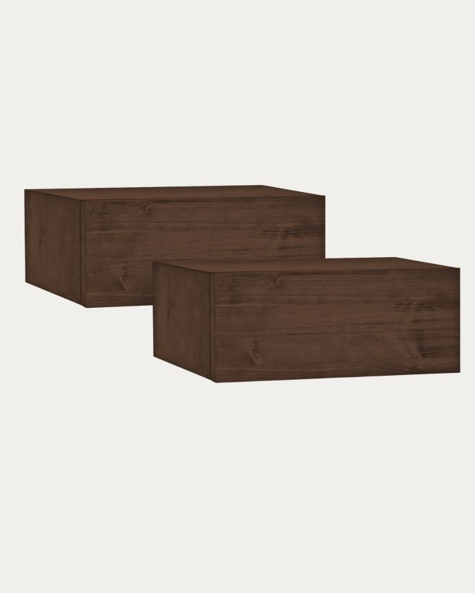 Pack de 2 Mesitas de noche de madera natural en varios colores s'Agaro