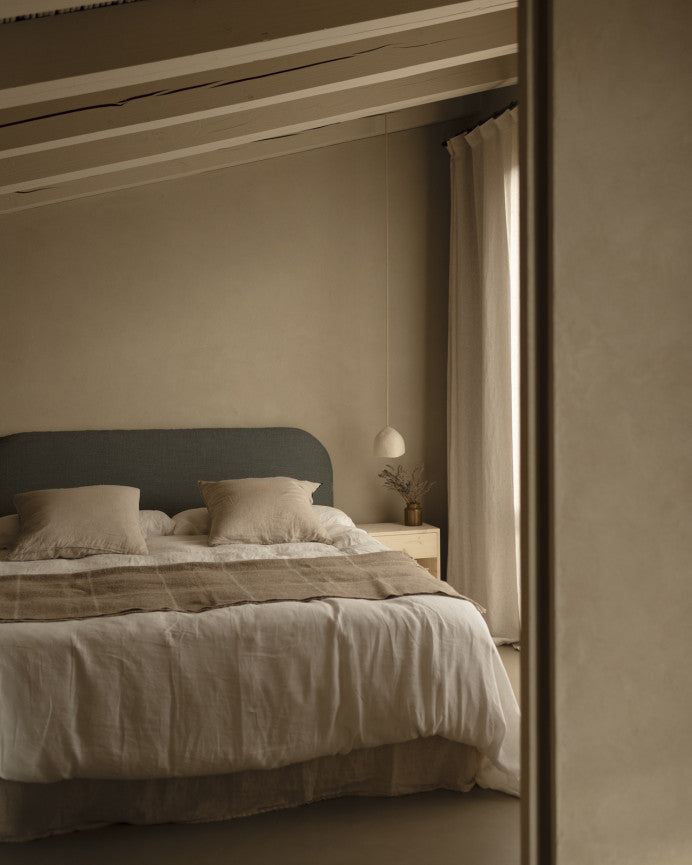 Cabecero Desenfundable Llançà, de lino en varios colores y medidas