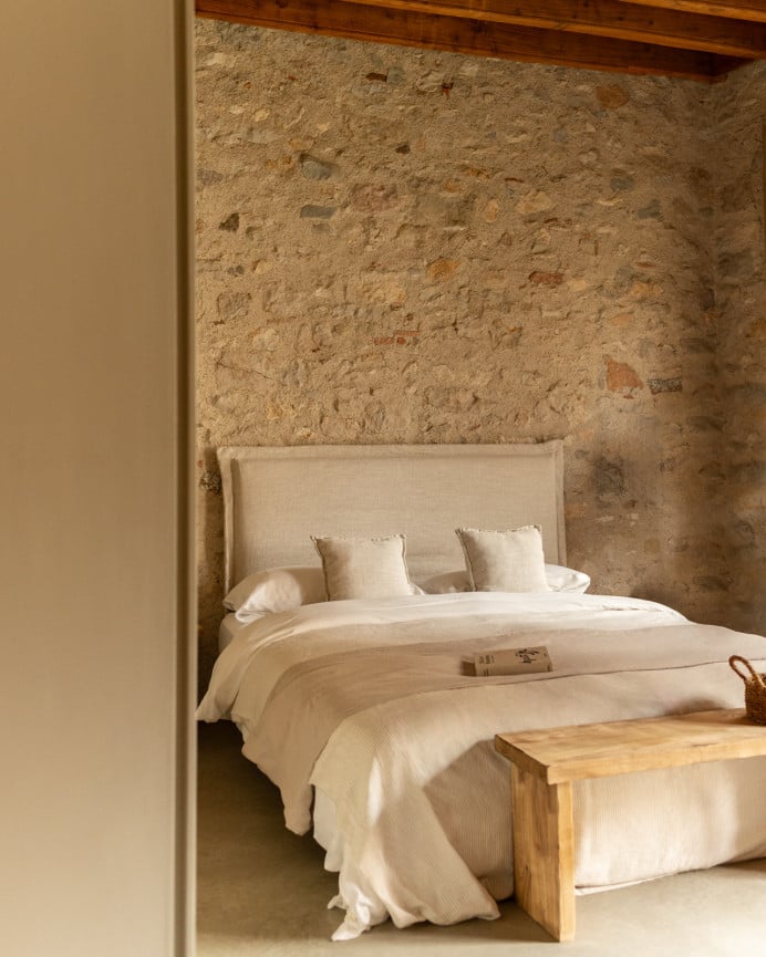 Cabecero tapizado de lino Tavertet en varios colores y medidas