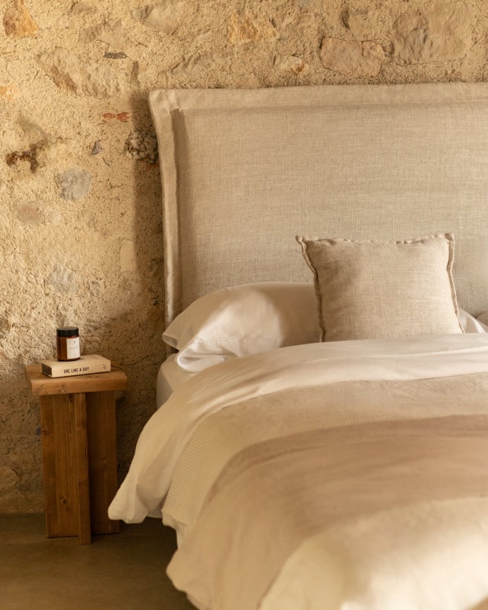 Cabecero tapizado de lino Tavertet en varios colores y medidas