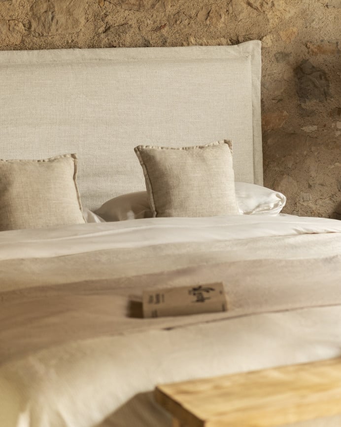 Cabecero tapizado de lino Tavertet en varios colores y medidas