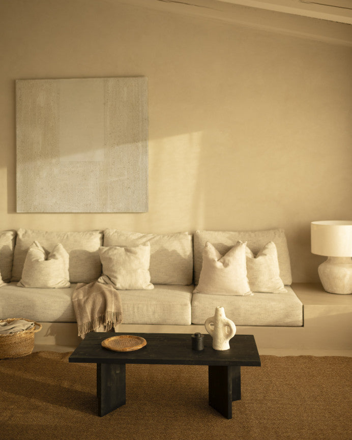 MESA DE CENTRO RECTANGULAR DE MADERA MACIZA 120X50CM EN VARIOS COLORES