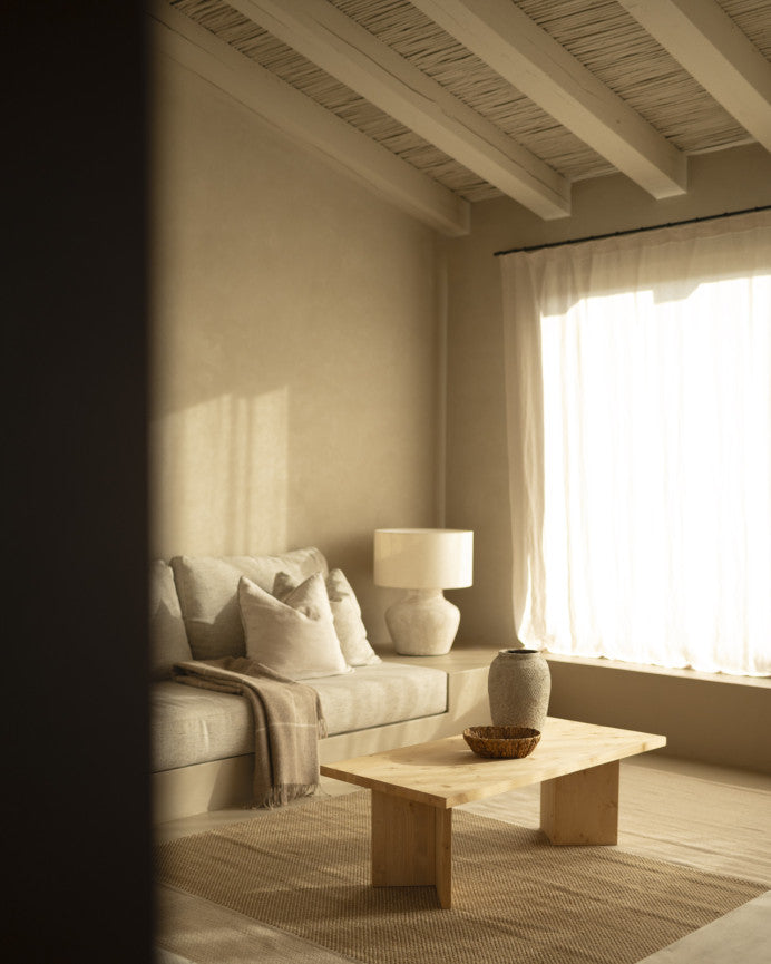 MESA DE CENTRO RECTANGULAR DE MADERA MACIZA 120X50CM EN VARIOS COLORES