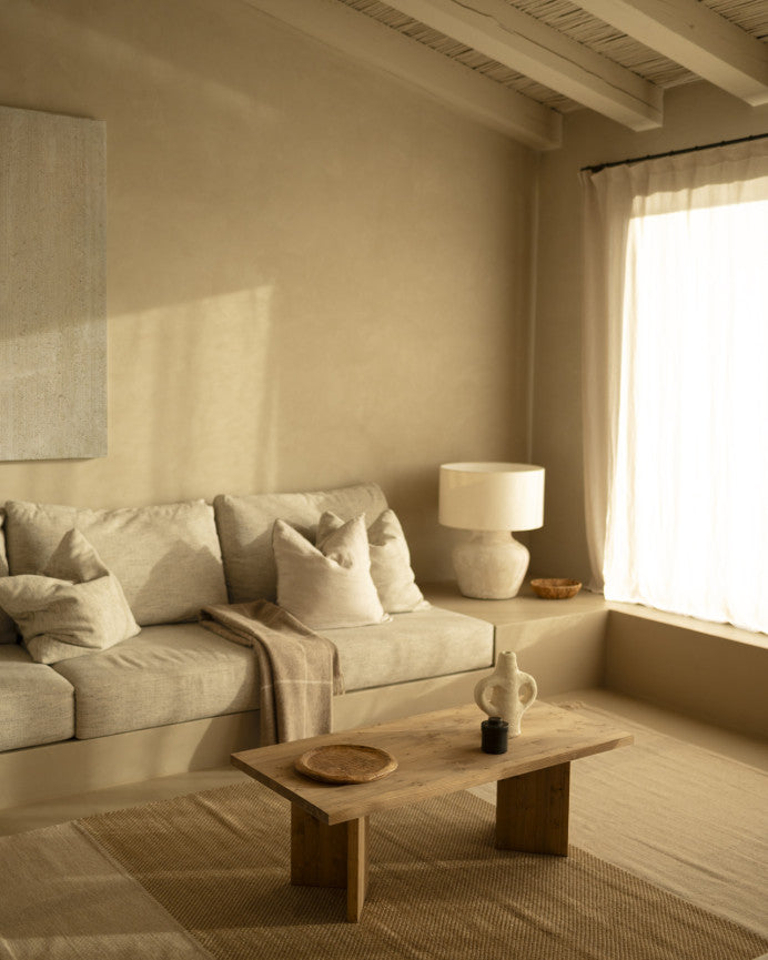 MESA DE CENTRO RECTANGULAR DE MADERA MACIZA 120X50CM EN VARIOS COLORES