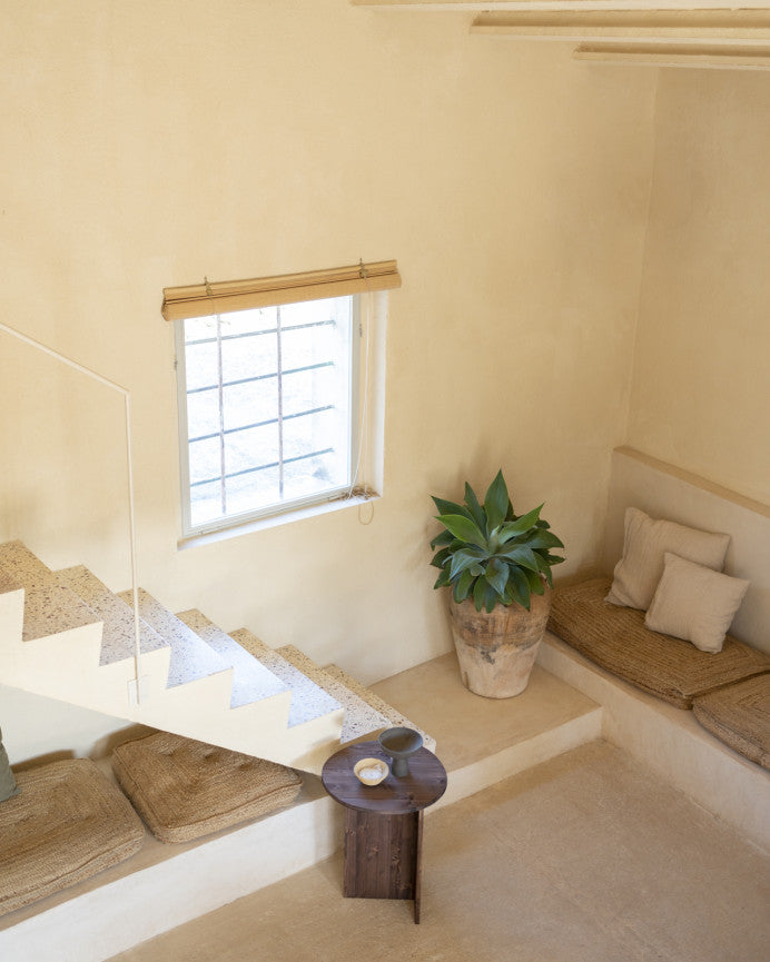 MESA AUXILIAR REDONDA DE MADERA MACIZA 50cm EN VARIOS COLORES