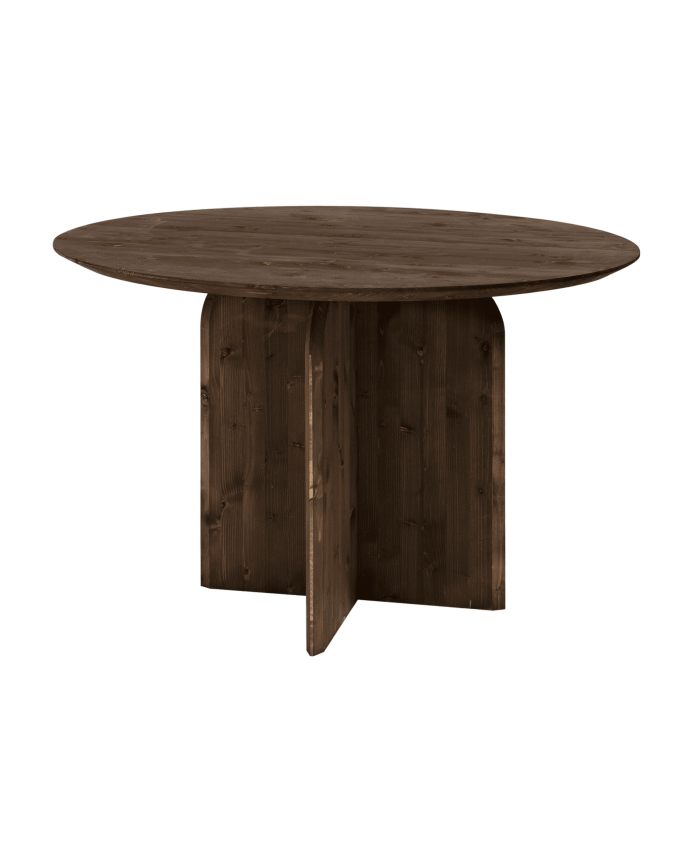 Mesa de comedor redonda de madera maciza varios colores 110cm
