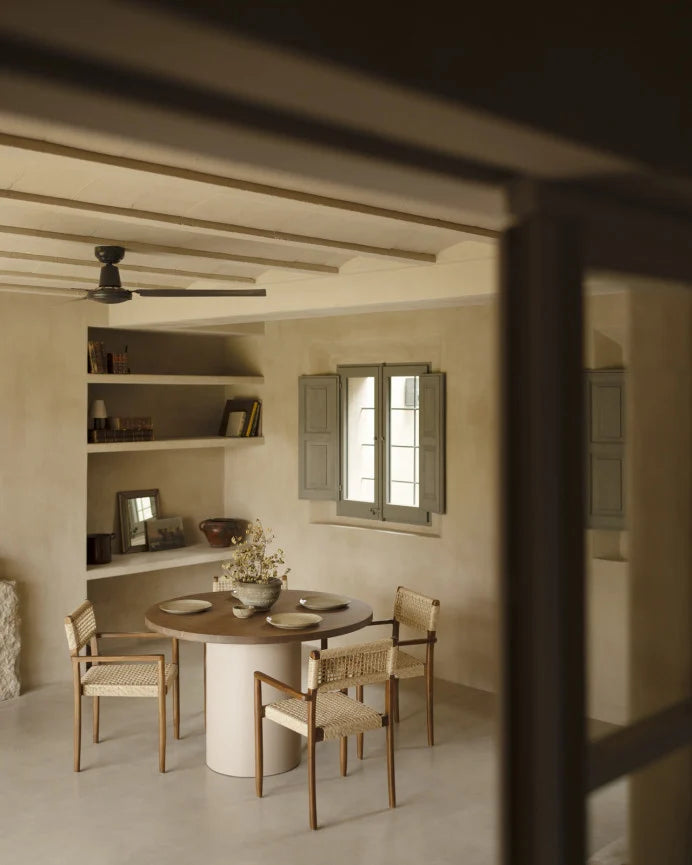 Mesa de comedor redonda de Microcemento en varios colores y medidas