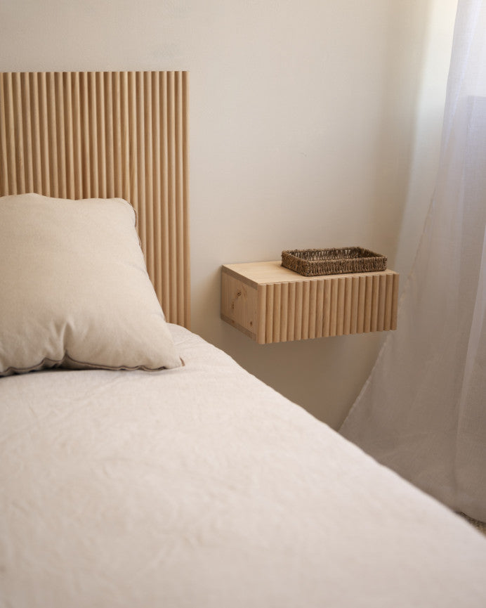 Mesita de noche Palamós de madera natural en varios colores