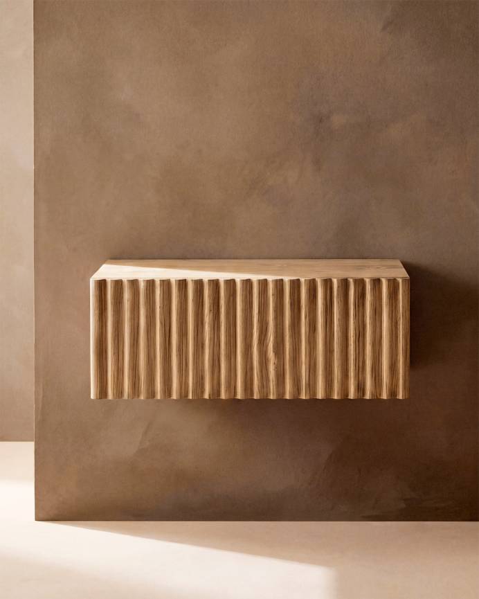 Mesita de noche Palamós de madera natural en varios colores