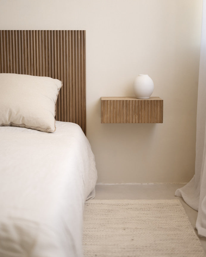 Mesita de noche Palamós de madera natural en varios colores