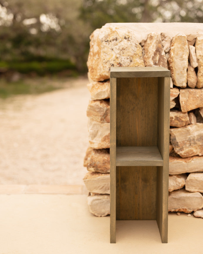 Mesita de Noche Cadaqués de Madera Natural en varios colores 60x20cm