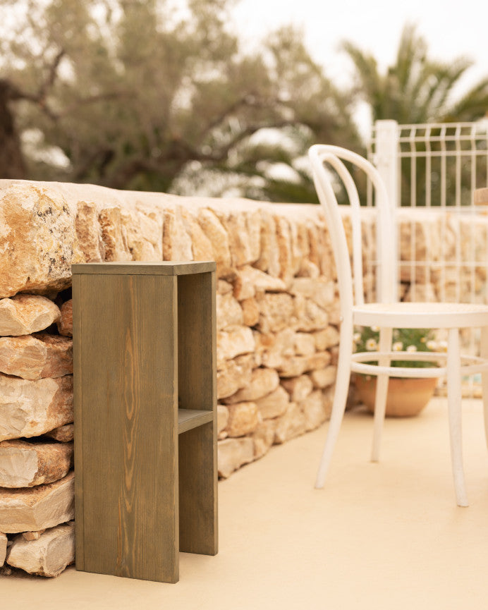 Mesita de Noche Cadaqués de Madera Natural en varios colores 60x20cm