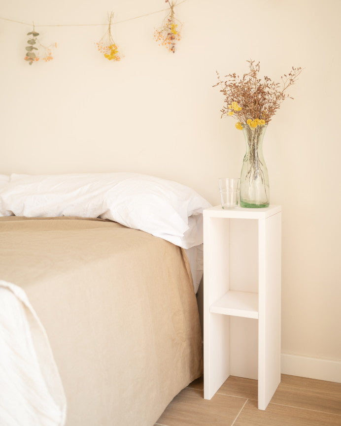 Mesita de Noche Cadaqués de Madera Natural en varios colores 60x20cm