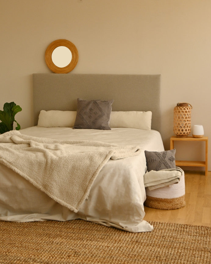 Mesita de Noche de Madera Natural Maciza Calella