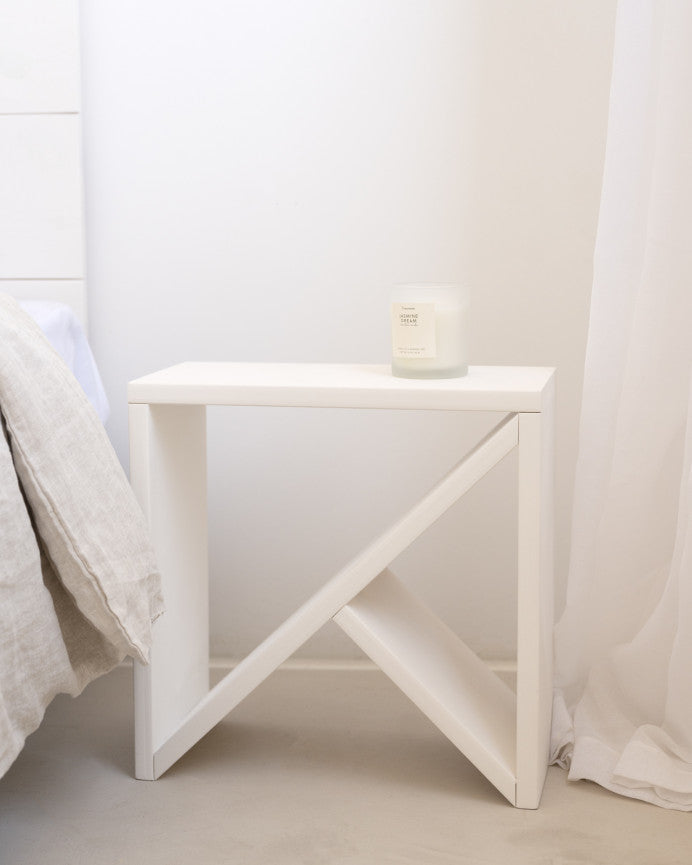 Pack de 2 Mesitas de Noche de Madera Natural Maciza Tossa en varios colores y medidas