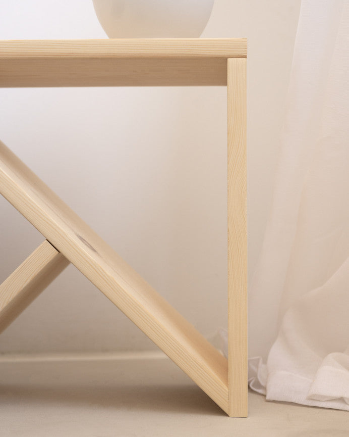 Pack de 2 Mesitas de Noche de Madera Natural Maciza Tossa en varios colores y medidas