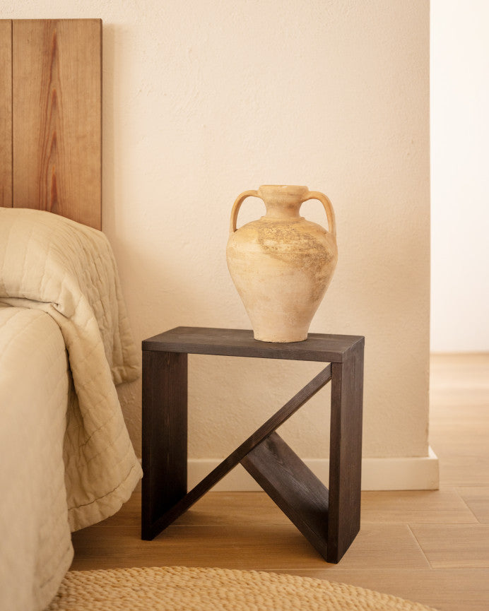 Pack de 2 Mesitas de Noche de Madera Natural Maciza Tossa en varios colores y medidas