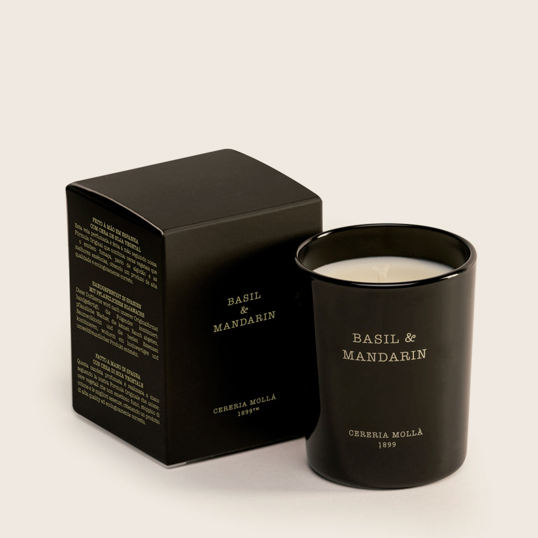 Mini Vela Artesanal Basil & Mandarin Cereria Mollá 70g