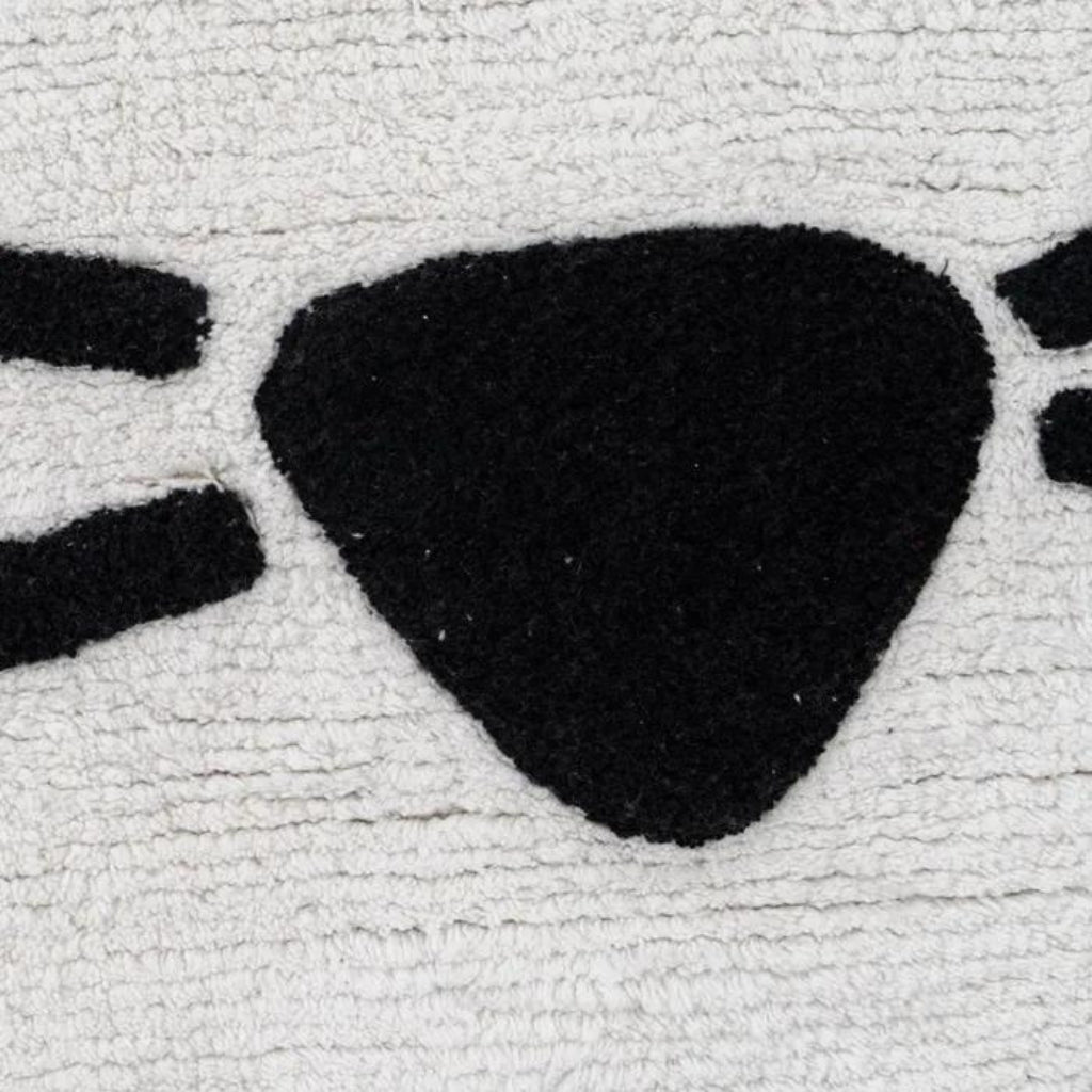 Alfombra Infantil 100% Algodón Blanco y Negro (100cm) Cat