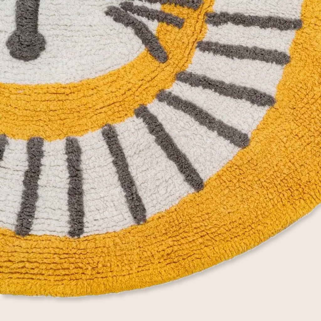 Alfombra lavadora, Infantil 100% Algodón Amarilla (100cm) León