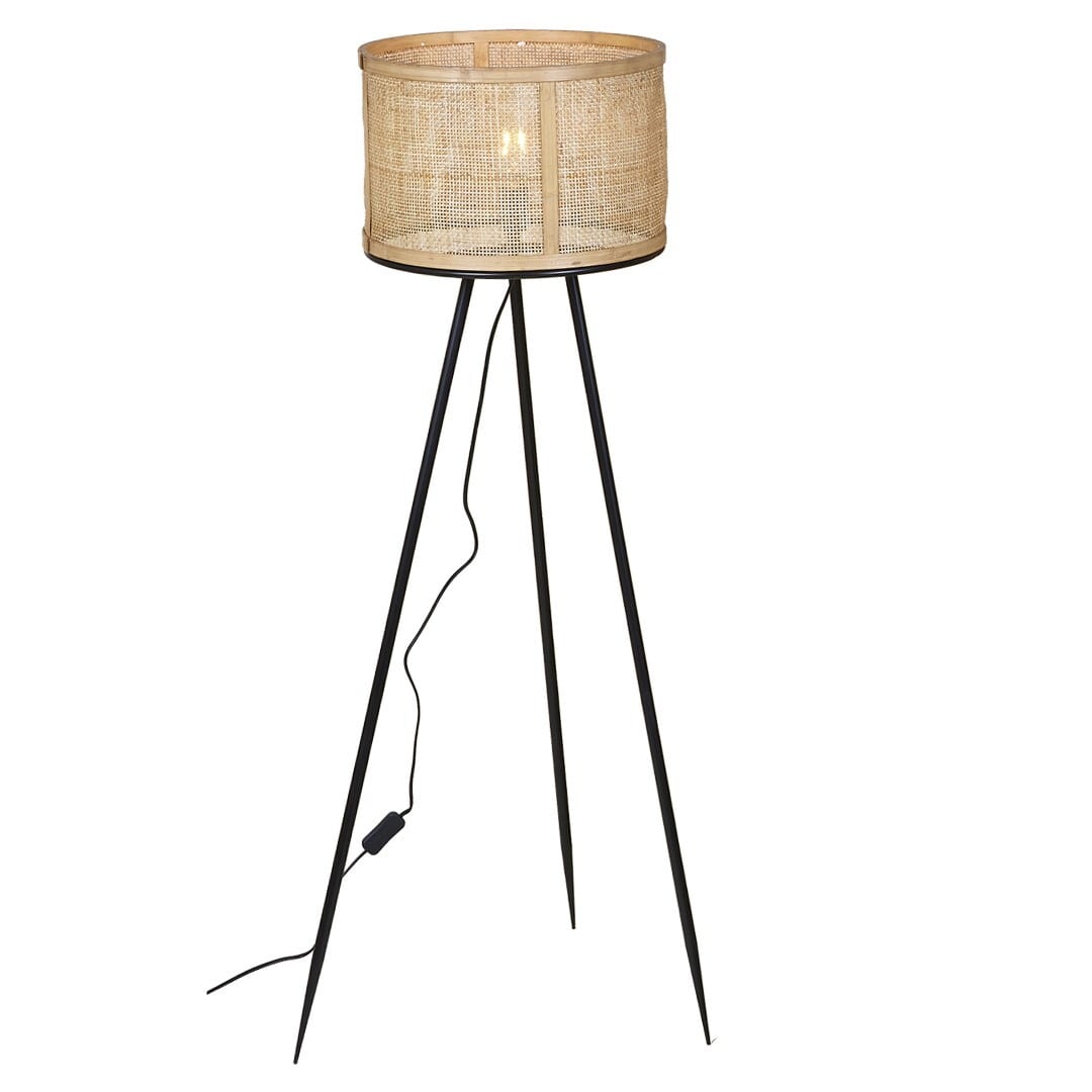 Lámpara de pie de Caña