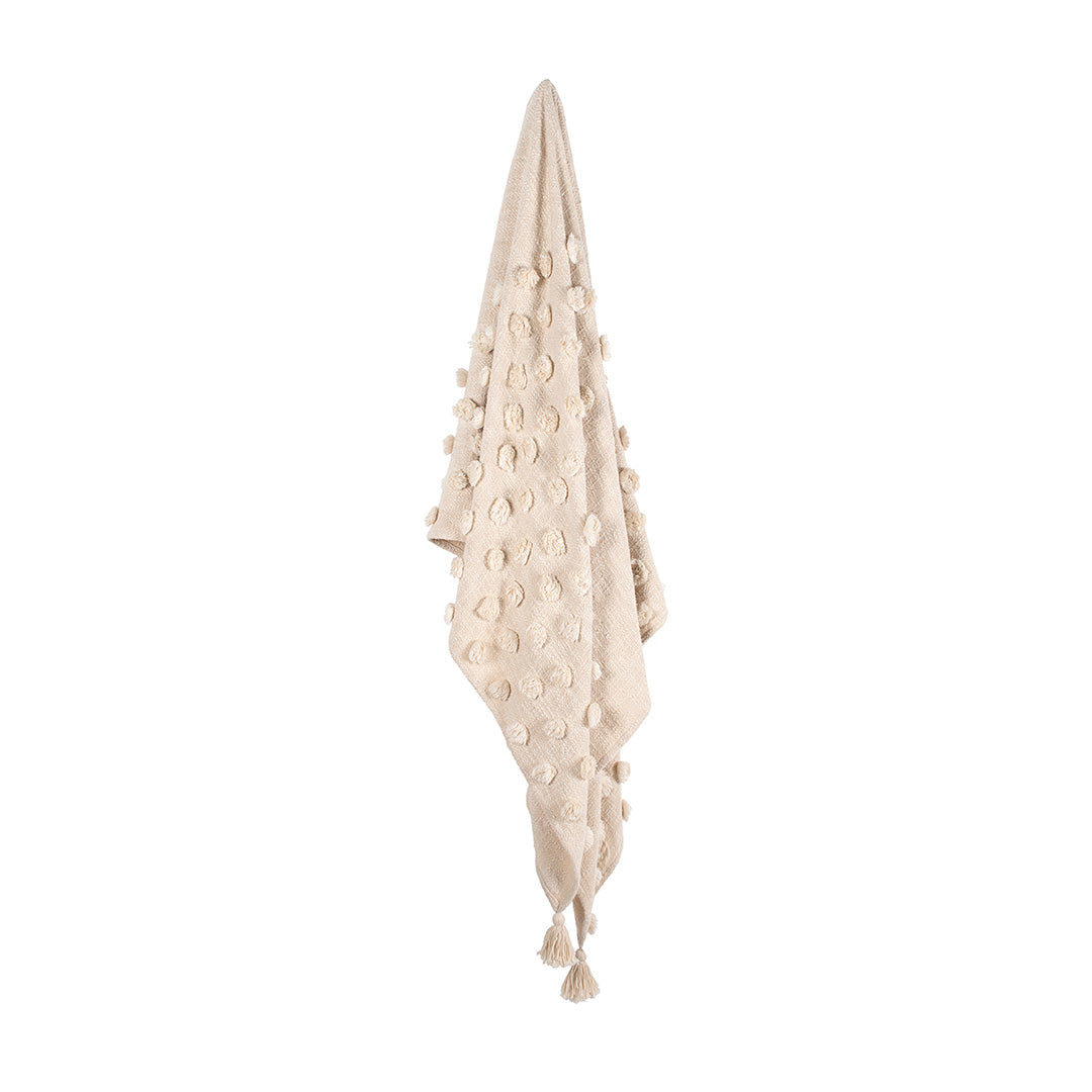 Manta Lia Throw 100% algodón natural 130x170cm