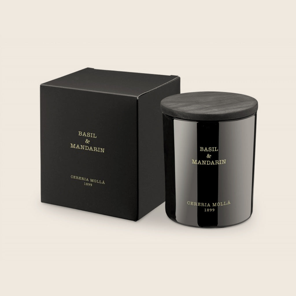 Vela Artesanal Basil & Mandarin Cereria Mollá 230 grs
