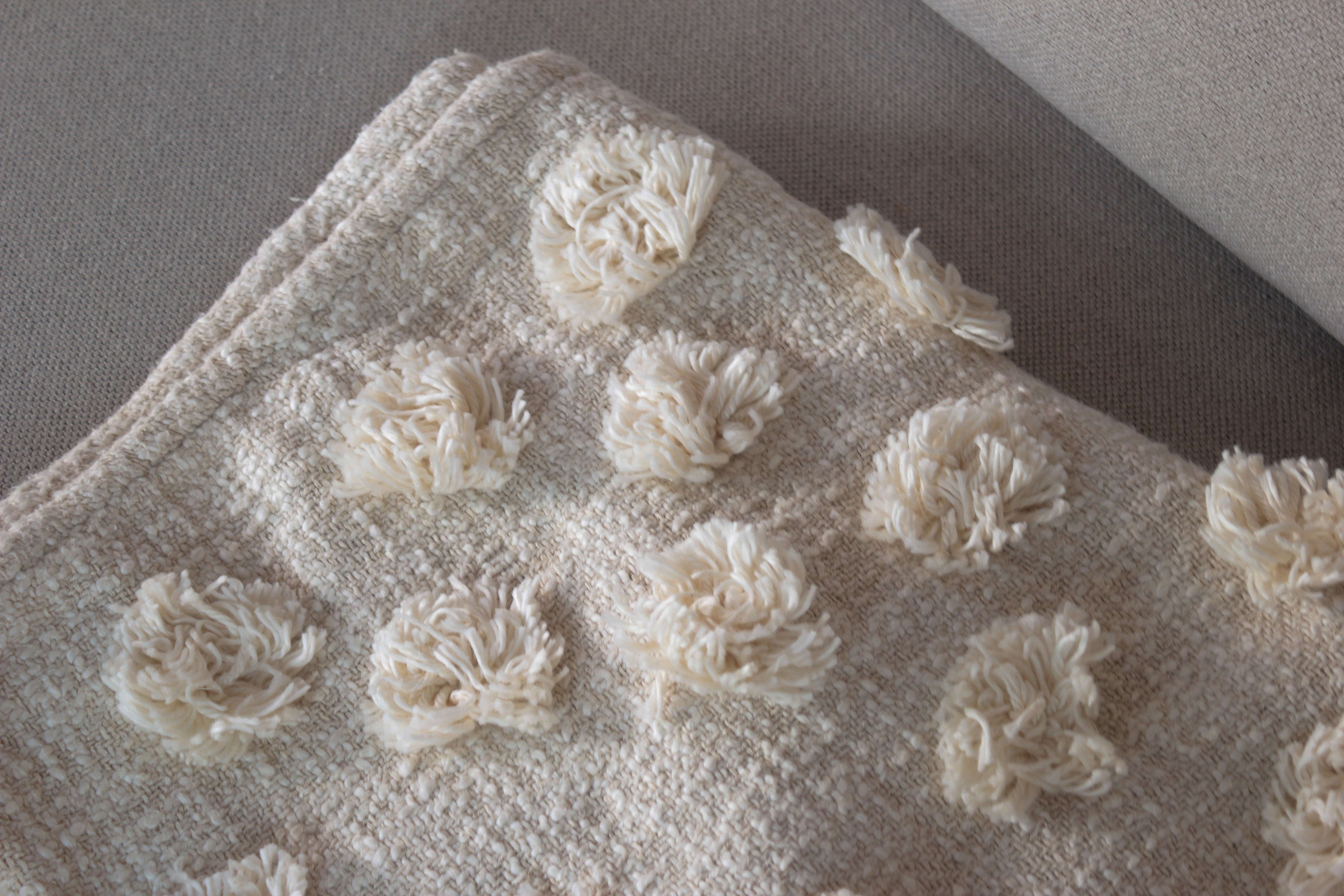 Manta Lia Throw 100% algodón natural 130x170cm