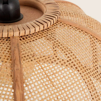 Lámpara de techo de fibra natural