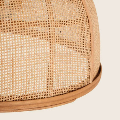 Lámpara de techo de fibra natural