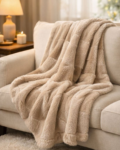 Manta para sofá 130x170cm beige