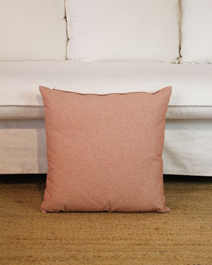 Funda de cojín lisa color rosa - rojizo  50x50cm de algodón
