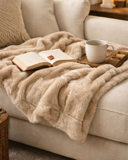 Manta para sofá 130x170cm beige