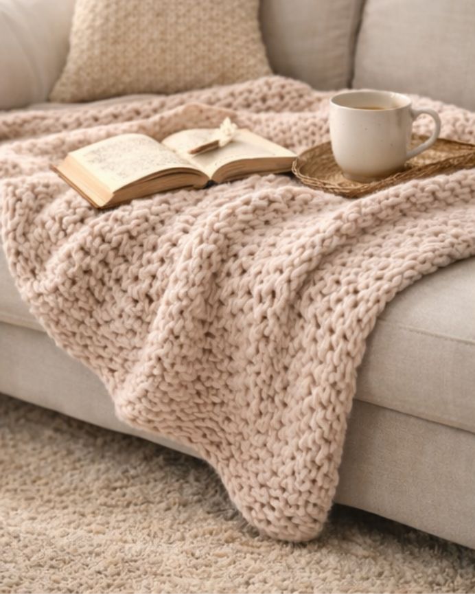 Manta de punto para sofá 130x170cm