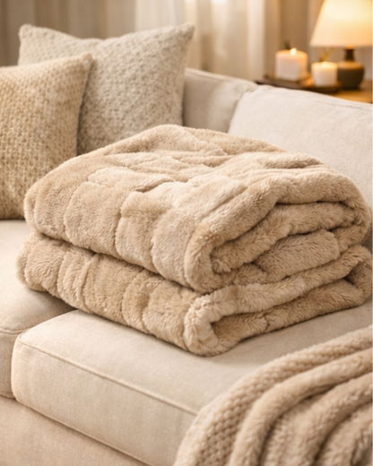 Manta para sofá 130x170cm beige