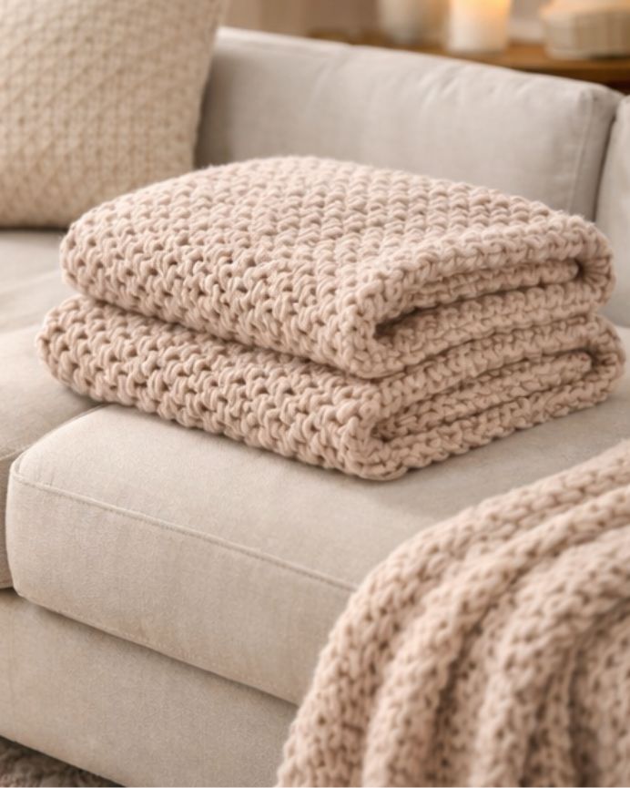 Manta de punto para sofá 130x170cm