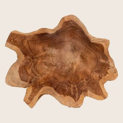 Mesa auxiliar de madera natural