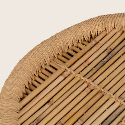 Set 2 Mesitas Auxiliares de Bambú Natural